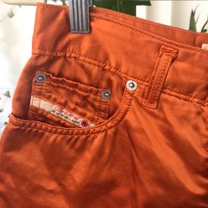 Diesel Shorts - Vintage Orange Satin High Waist shorts Diesel Shorts - Vintage Orange Satin High Waist shorts